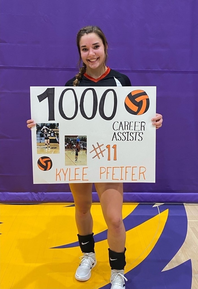 Picture of Kylee Pfeifer and her 1000 assist poster