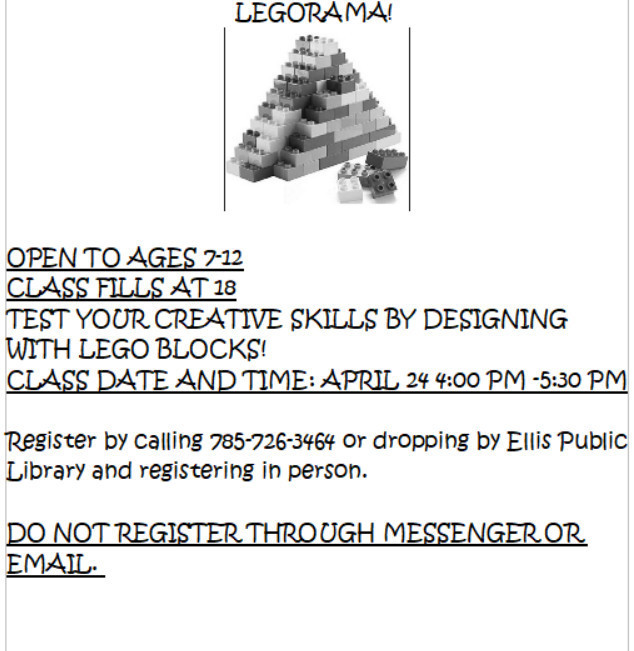 Ellis Public Library Programs